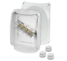 Коробка DK 2524 S 255х205х112 4-пол. кл. 4-25кв.мм PC IP55/IP66 c 3хESM40 сер. HENSEL 62000167