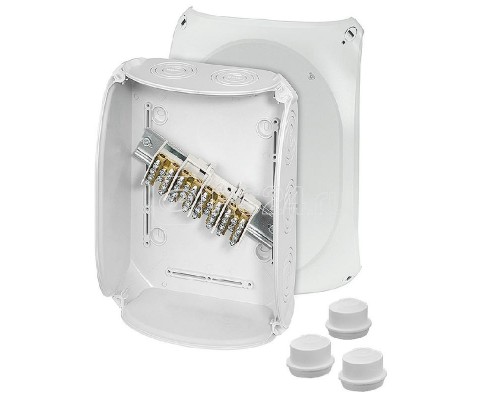 Коробка DK 2524 S 255х205х112 4-пол. кл. 4-25кв.мм PC IP55/IP66 c 3хESM40 сер. HENSEL 62000167