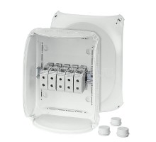 Коробка DK 3535 G 255х205х112 10хМ25 М40 М50 5-пол.кл. 16-50кв.мм PC IP55/IP66 c 3хESM40 сер. HENSEL 62000018