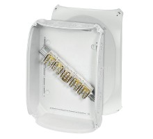 Коробка DK 5035 S 355х255х122 5-пол.кл. 6-35 кв.мм PC IP66 без каб. вводов сер. HENSEL 62000170