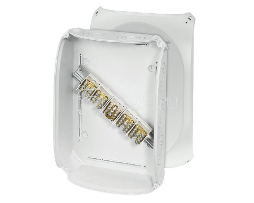 Коробка DK 5035 S 355х255х122 5-пол.кл. 6-35 кв.мм PC IP66 без каб. вводов сер. HENSEL 62000170