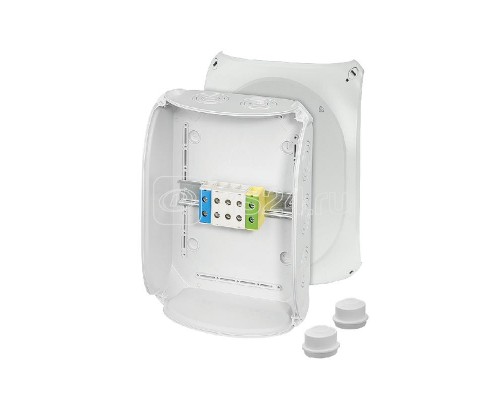 Коробка KF 3550 A 225х295х122 5-пол. кл. (Al/Cu) 1.5-50кв.мм сер. PC УФ IP66/67/69 с 2хEDK 40 HENSEL 62000228