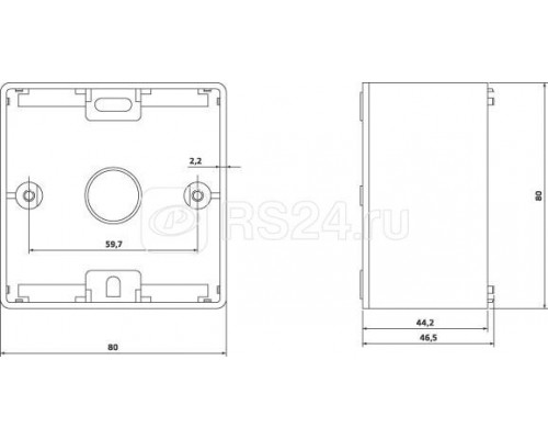 Коробка MB-E-35 для настенного монтажа 80х80х45мм франц. стандарт Hyperline 16288
