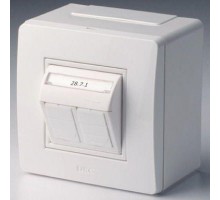 Коробка PDD-N60 с роз. BRAVA RJ11+RJ45 корич. DKC 10656B