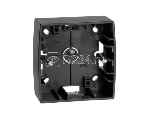 Коробка наружной установки 1-м 89х89х27мм Simon82 графит 82750-38