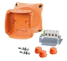Коробка огнестойкая Е30 и Е90 IP65/66 130х130х77 3 EDKF32 (IP65). 5-п. кл. 1.5-6кв.мм FK 0606 HENSEL 62000183