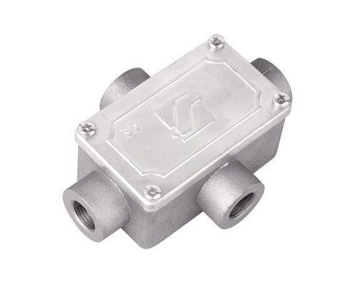 Коробка ответвительная 118х83х42мм 4 ввода М20х1.5 IP55 алюм. DKC 6430-20