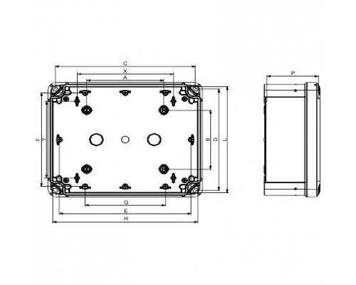Коробка пласт. Abs 89х89х54 SchE NSYTBS885