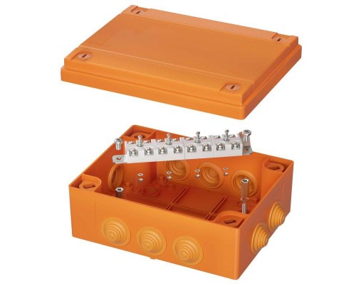 Коробка пластиковая FS с кабельными вводами и клеммниками IP55 150х110х70мм 12р 450V 6A 4кв.мм DKC FSB211204