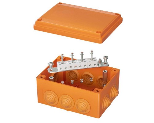 Коробка пластиковая FS с кабельными вводами и клеммниками IP55 150х110х70мм 8р 450V 6A 4кв.мм DKC FSB21804