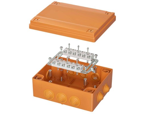Коробка пластиковая FS с кабельными вводами и клеммниками IP55 240х190х90мм 12р 450V 32A 10кв.мм DKC FSK411210