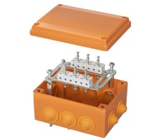 Коробка пластиковая FS с кабельными вводами и клеммниками IP55 240х190х90мм 8р 450V 20А 10кв.мм нерж. контакт DKC FSK41810