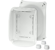 Коробка пустая 155х210х92 PC IP55/IP66 (10хМ25/М32/М40) DK 1600 G с 3хESM40(IP55) сер. HENSEL 62000012