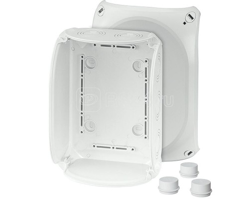 Коробка пустая 155х210х92 PC IP55/IP66 (10хМ25/М32/М40) DK 1600 G с 3хESM40(IP55) сер. HENSEL 62000012