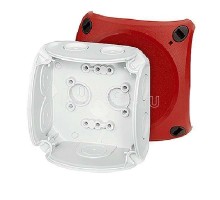 Коробка пустая 93х93х62 без клемм. 7+1 мембр. ввод. PP IP66 DK 0200 R сер./красн. HENSEL 62000035