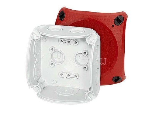 Коробка пустая 93х93х62 без клемм. 7+1 мембр. ввод. PP IP66 DK 0200 R сер./красн. HENSEL 62000035