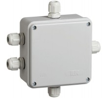 Коробка распаячная ОП 100х100х50 IP55 КМ41330 PG9 ИЭК UKO10-100-100-050-K51-55