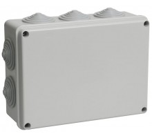 Коробка распаячная ОП 190х140х70 IP55 КМ41244 RAL7035 (10 гермовводов) ИЭК UKO11-190-140-070-K41-55