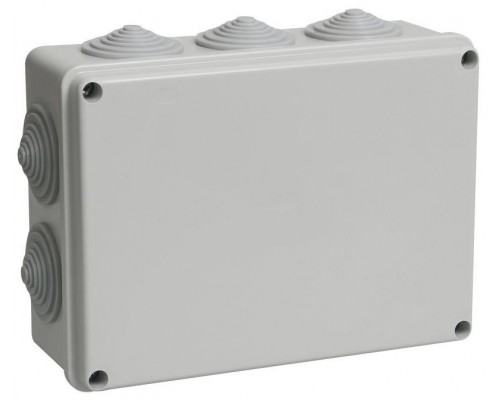 Коробка распаячная ОП 190х140х70 IP55 КМ41244 RAL7035 (10 гермовводов) ИЭК UKO11-190-140-070-K41-55