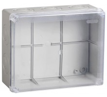 Коробка распаячная ОП 240х195х90 IP55 КМ41276 прозр. крыш. ИЭК UKO10-240-195-090-K51-55