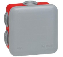 Коробка распределительная 80х80х45мм Plexo сер. Leg 092015