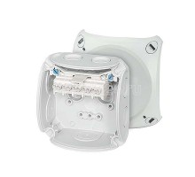 Коробка распределительная 93х93х62мм PP IP66 DK 0202 G клеммы 0.75-4кв.мм 7+1 мемб. вводов 5п сер. HENSEL 62000001