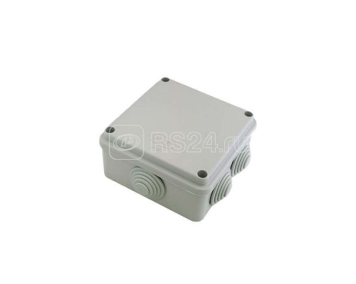 Коробка распределительная ОП 100х100х50мм IP55 крышка на винтах АБС пластик сер. ГУСИ С3В106 АБС Евро