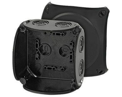 Коробка распределительная ОП 104х104х70мм IP66/67 KF 0400 B черн. HENSEL 62000046