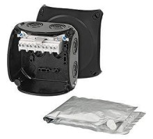 Коробка распределительная ОП 104х104х70мм с клемм. WP 0404 B черн. HENSEL 62000102