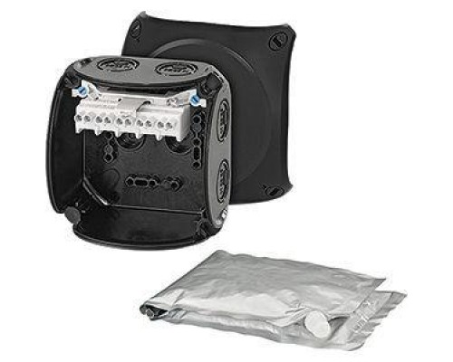 Коробка распределительная ОП 104х104х70мм с клемм. WP 0404 B черн. HENSEL 62000102