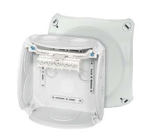 Коробка распределительная ОП 130х130х77мм PP IP66 DK 0604 G клеммы 1.5-6кв.мм 7+1 мемб. ввод. 5п сер. HENSEL 62000006