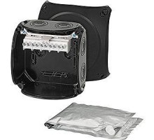 Коробка распределительная ОП 130х130х77мм с клемм. WP 0606 B черн. HENSEL 62000106
