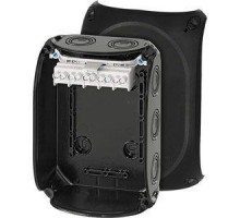 Коробка распределительная ОП 130х180х77мм IP66/67 с клемм. KF 1006 B черн. HENSEL 62000060