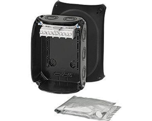 Коробка распределительная ОП 130х180х77мм с клемм. WP 1006 B черн. HENSEL 62000108