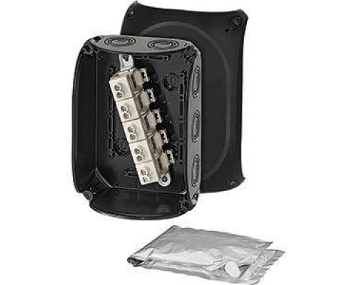 Коробка распределительная ОП 130х180х77мм с клемм. WP 1010 B черн. HENSEL 62000110