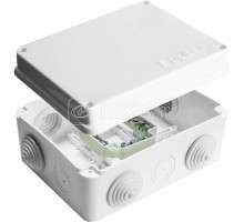 Коробка распределительная ОП 150х110х70мм IP54 с клемм. 10 выходов 6 гермовводов 16А 24 контакта крышка на винтах бел. Epplast 210305