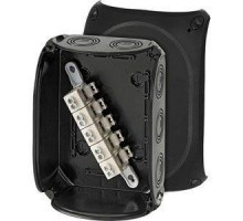Коробка распределительная ОП 155х210х92мм IP66/67 с клемм. KF 1610 B черн. HENSEL 62000066