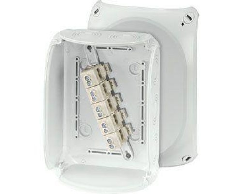 Коробка распределительная ОП 155х210х92мм IP66/67 с клемм. KF 1610 G свет./сер. HENSEL 62000065