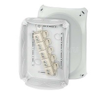 Коробка распределительная ОП 180х130х77мм PP IP66 DK 1010 G клеммы 2.5-16кв.мм 10+2 мемб. ввод. 5п сер. HENSEL 62000010