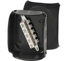 Коробка распределительная ОП 205х255х112мм IP66/67 с клемм. KF 2525 B черн. HENSEL 62000072