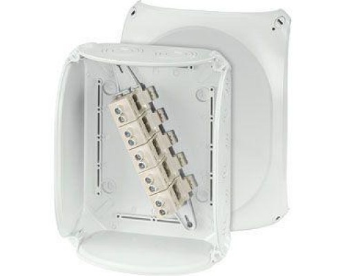 Коробка распределительная ОП 205х255х112мм IP66/67 с клемм. KF 2525 G свет./сер. HENSEL 62000071