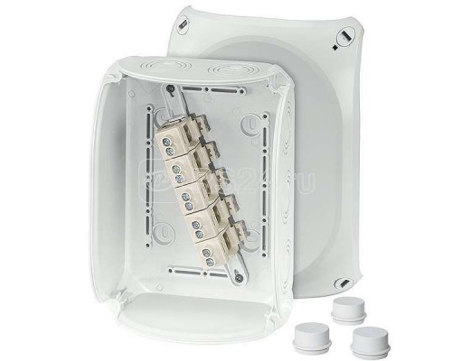 Коробка распределительная ОП 210х155х92мм PP IP55/IP66 с 3хESM40 DK 1610 G 10хМ25-40 5п кл. 2.5-16кв.мм сер. HENSEL 62000013
