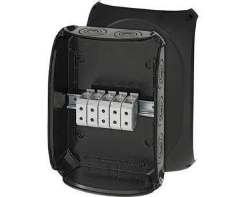 Коробка распределительная ОП 255х355х122мм IP66/67 с клемм. KF 5050 B черн. HENSEL 62000080