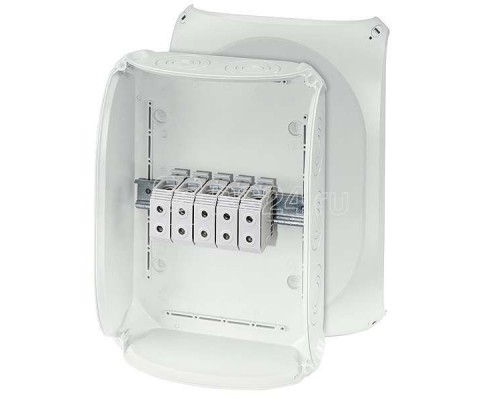 Коробка распределительная ОП 355х255х122мм PP IP66 DK 5055 G 10хМ25/М40/М63 5п кл. 16-50кв.мм без каб. вводов сер. HENSEL 62000163