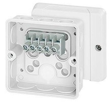 Коробка распределительная ОП 88х88х47мм IP55 с клемм. DE9326 бел. HENSEL 6000321