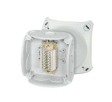 Коробка распределительная ОП 93х93х62мм PP IP66 RK 0207 T 7 клемм 0.5-2.5кв.мм 7+1 мемб. ввод. сер. HENSEL 62000173