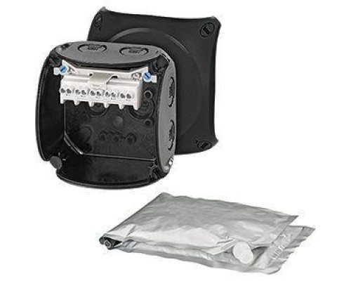 Коробка распределительная ОП 93х93х62мм с клемм. WP 0202 B черн. HENSEL 62000098