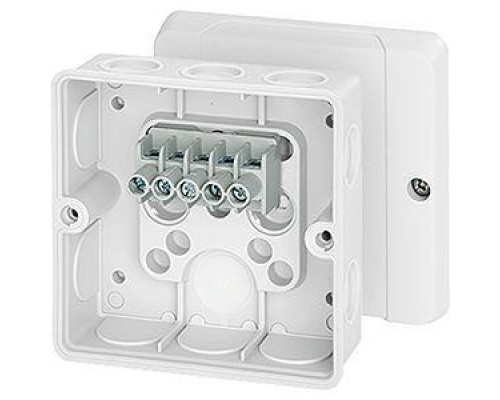 Коробка распределительная ОП 98х98х52мм IP55 с клемм. DE9346 бел. HENSEL 6000323