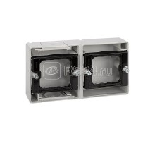 Коробка установочная 2-м горизонт. Simon44 Aqua сер. 4400761-035