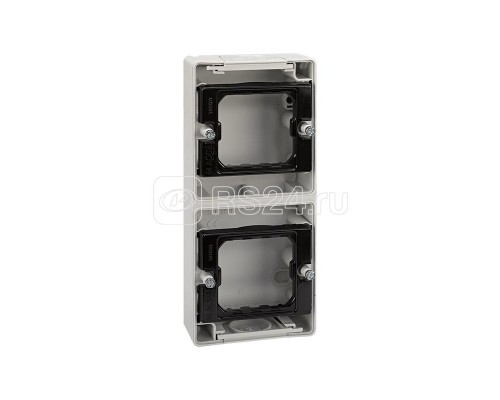 Коробка установочная 2-м верт. Simon44 Aqua сер. 4400763-035